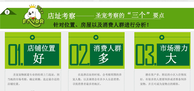 圣宠宠物加盟店选址服务，选定“最合适”的店址